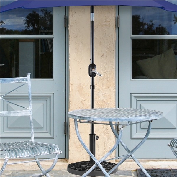 Half Round Patio Umbrella Base 20 lb 1.5″/1.9″Outdoor Umbrella Base, Black