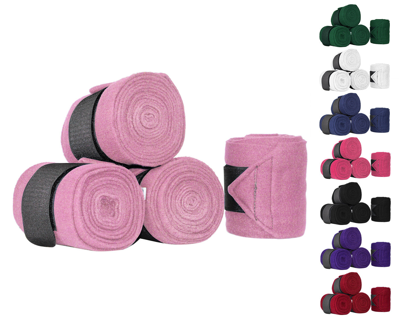 Derby Originals Fleece Horse Polo Wraps Set of 4 Bandages