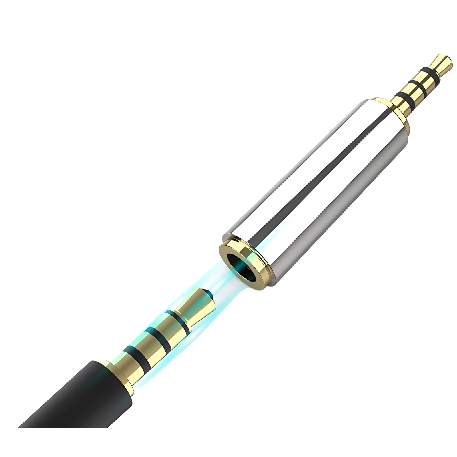 2.5mm Male to 3.5mm Female Stereo Mic Audio Headphone Jack Adapter Converter