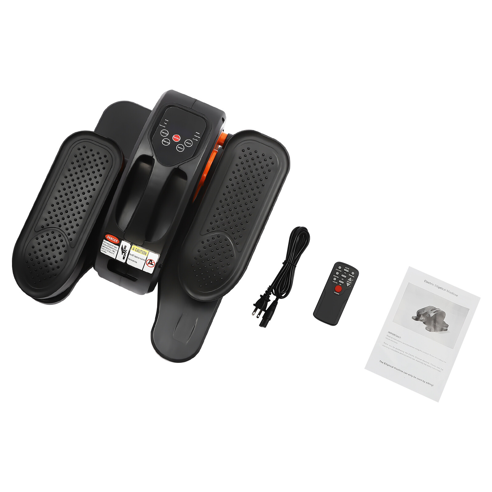 Under Desk Elliptical Machine Home Electric Seated Leg Pedal Exerciser w/ Remote