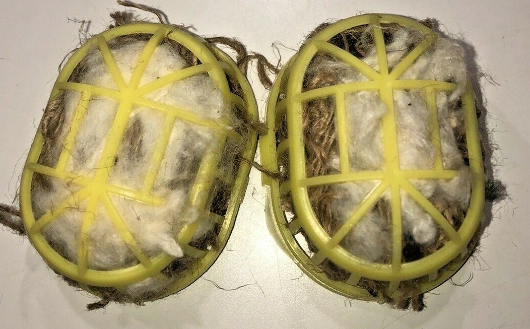 Bird 3 Nesting Fiber Refillable Holders Cotton Jute Fiber Included Canary Finch