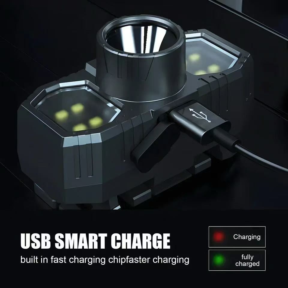 XPE+COB LED Powerful Headlamp USB Rechargeable Camping Head Light Adjustable