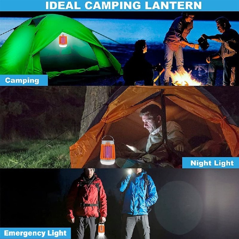 (2 Pack) Fuze Bug Lantern Bug Zapper Indoor Outdoor Mosquito Fly Killer LED