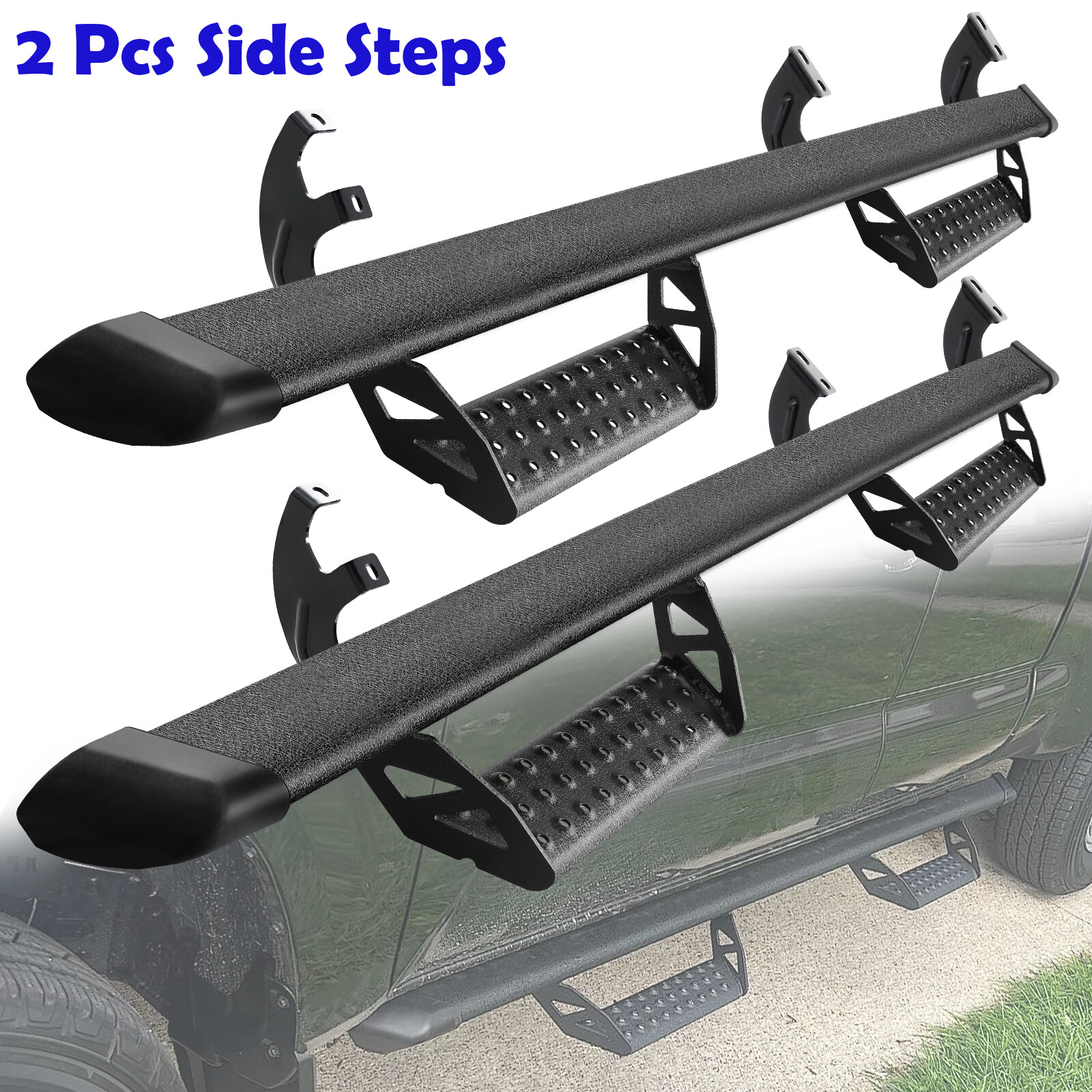 For 2010-2024 Toyota 4 Runner 3" Drop Running Board Nerf Bar Black Side Step
