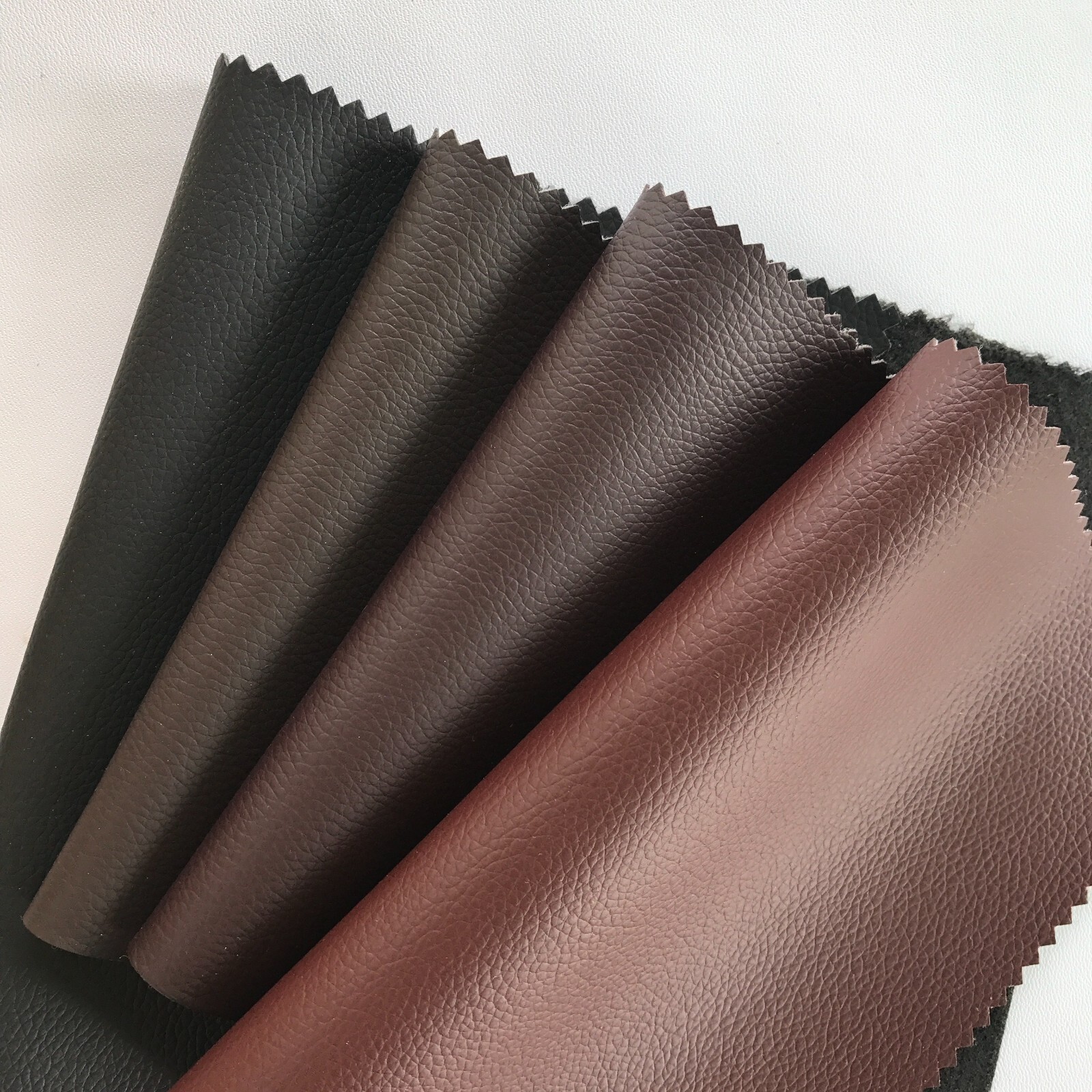 45+ Colors Self-Adhesive Vinyl Fabric Faux Leather 56"Wide Continuous By Yard