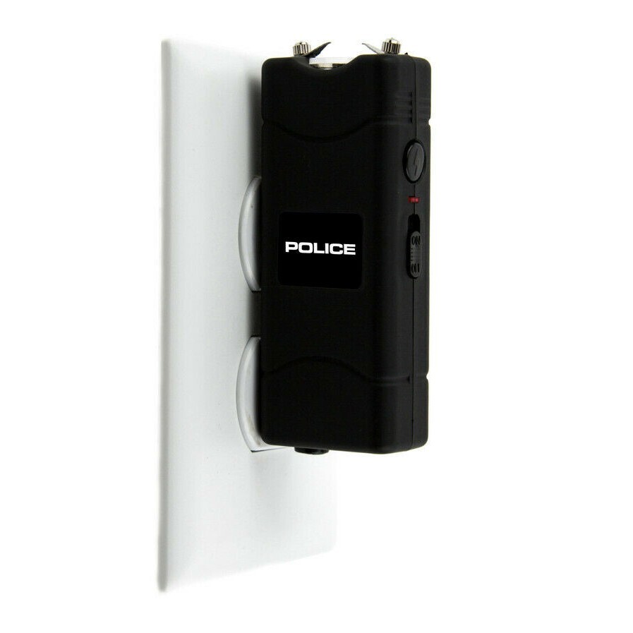 POLICE Stun Gun Flashlight Burn Pepper Spray Combo Women Self Defense 801 Black
