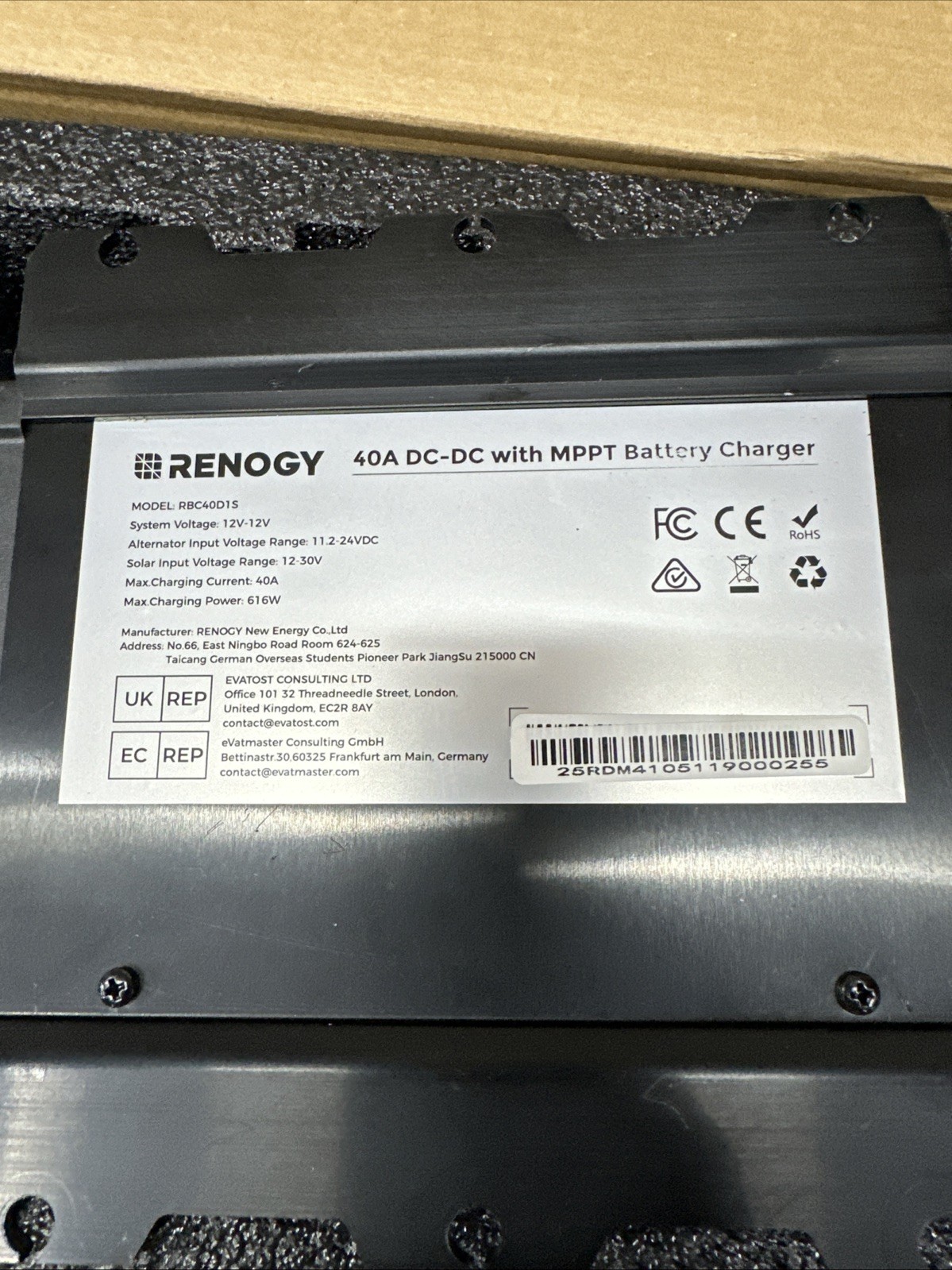 Renogy DC to DC Charger W/MPPT 12V 40A Battery Chargers For LiFePO4