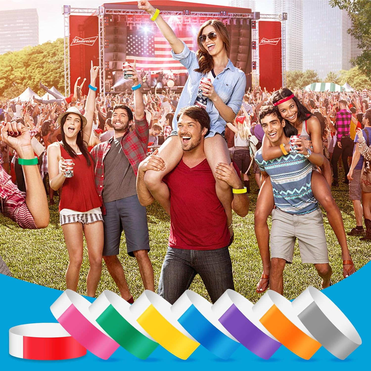 800 Colorful Wristbands for Events - Paper Bracelets for All Occasions