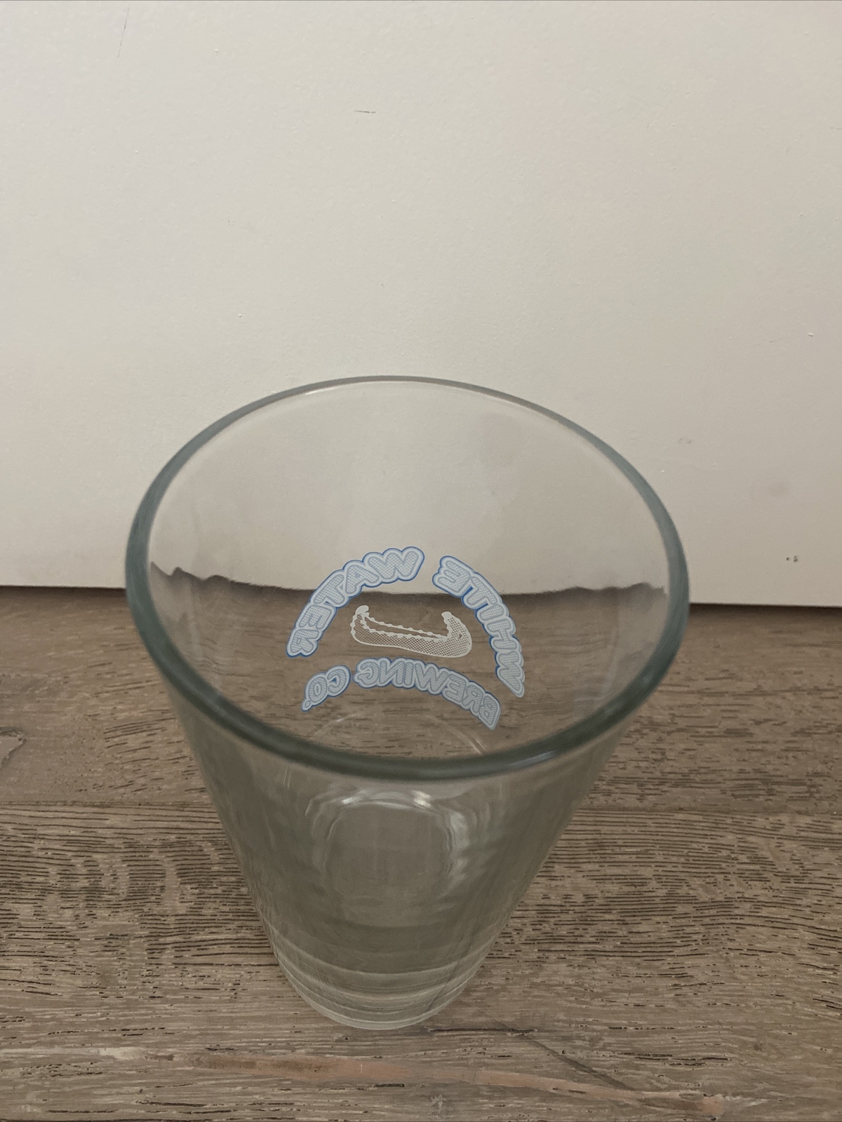 Vintage White Water Brewing Co. Beer Pint Glass