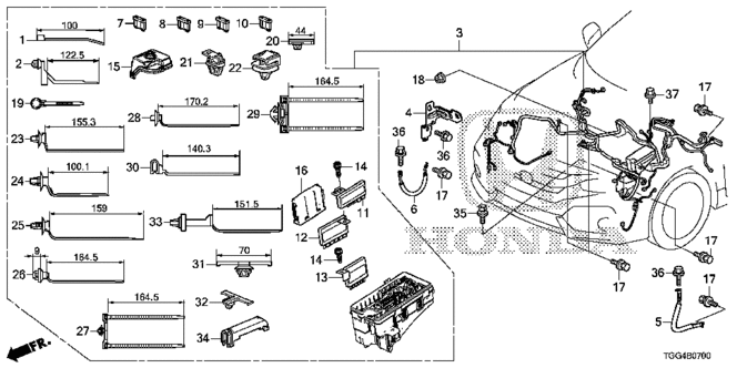 Genuine Honda Civic 2016 to 2020 Multi Block Fuse 38231-TBA-A01