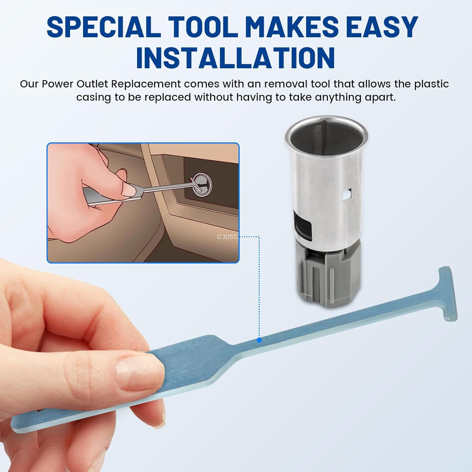 Cigarette Lighter Socket Removal Tool 04793554AC Replace for Dodge Jeep Chrysler