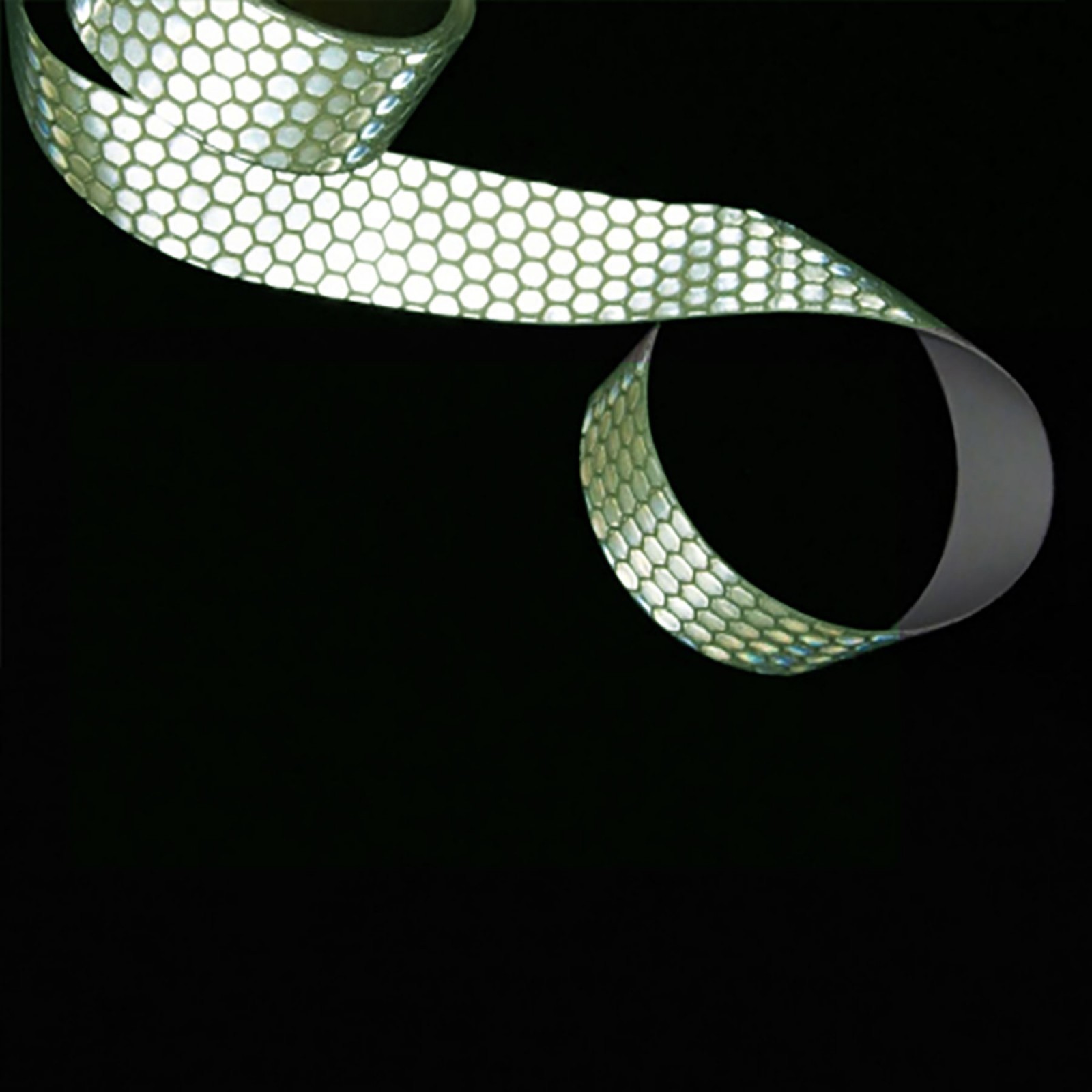 1 Foot - 2" / 50mm Honeycomb Cyflect Sew On Tape Reflective + Photoluminescent