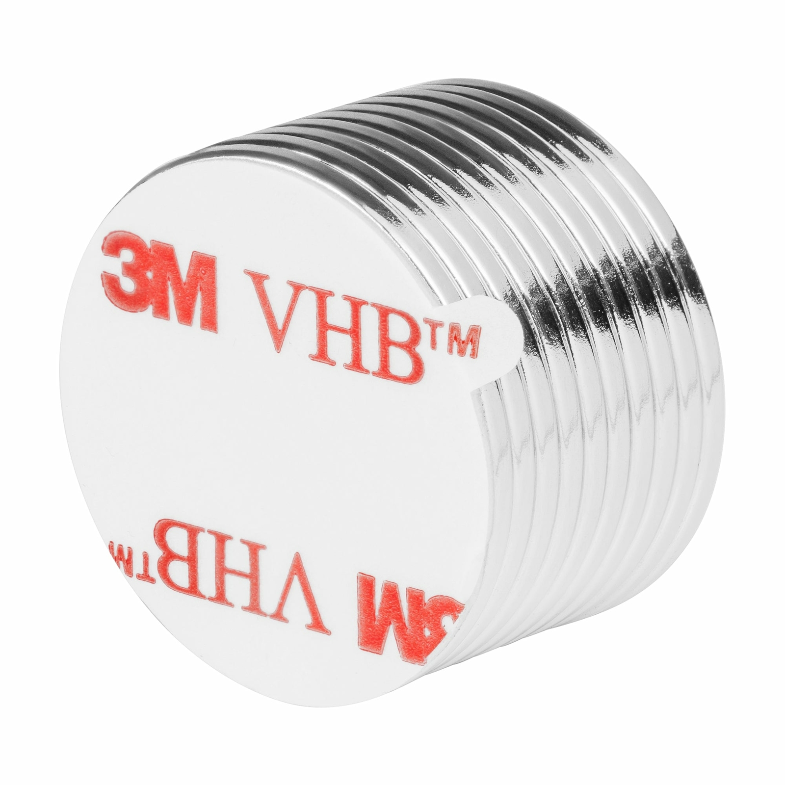 1 x 1/16 Inch Neodymium Rare Earth Disc Magnets N52 with Adhesive (10 Pack)
