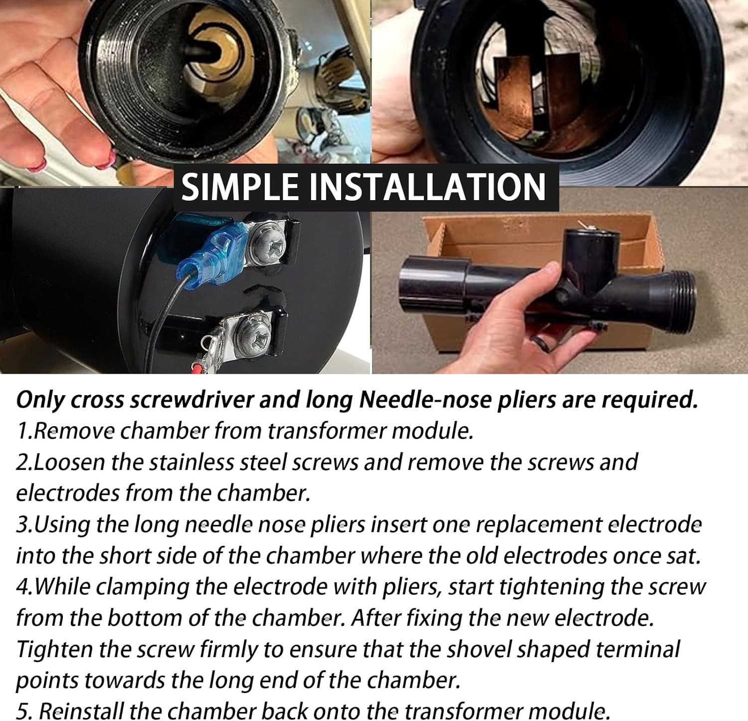 Swimming Pool Copper Electrodes For Power Ionizer Chamber,Replacement Electrodes