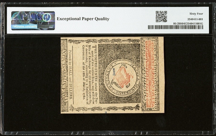 PMG 64. 1780 RHODE ISLAND Colonial Currency American Revolution Bank Note RI-288