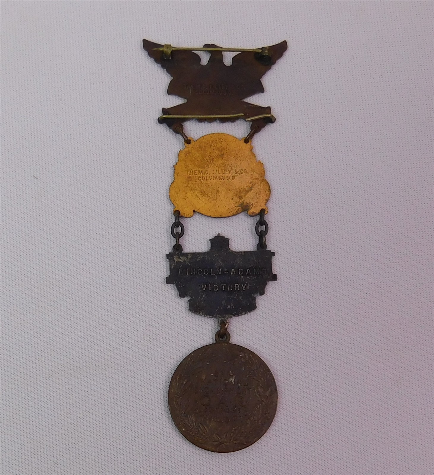 1919 GAR 53rd NATIONAL ENCAMPMENT Columbus OH REPRESENTATIVE Badge Medal Sherman