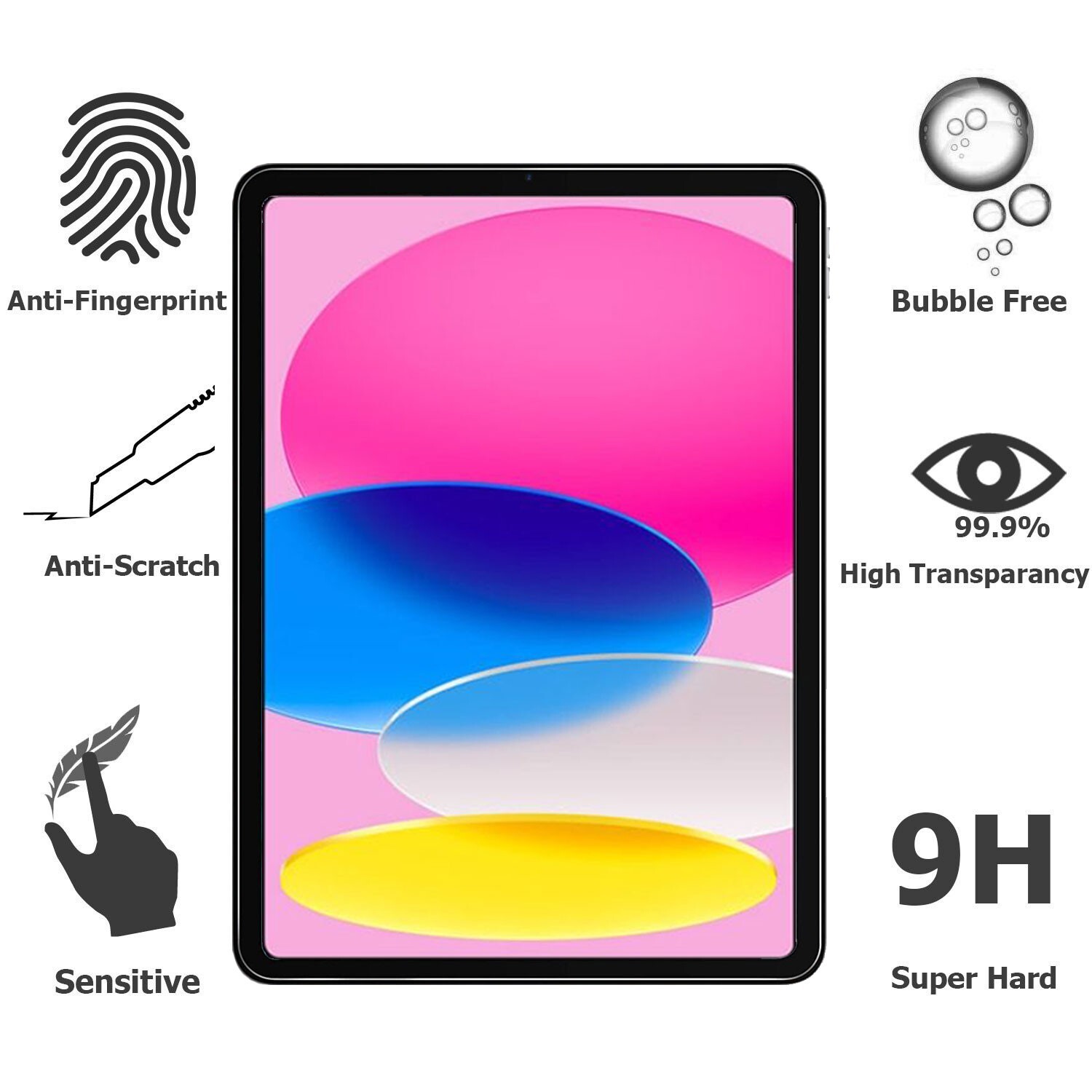 2 PCS For 2025 iPad (A16) 11-inch 11th Gen Tempered Glass Screen Protector Saver