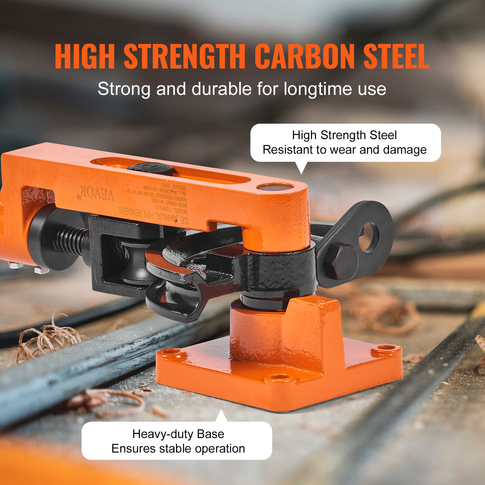 VEVOR Manual Pipe Tube Bender 3/8" to 1" OD with 7 Dies 180° Bending Tools