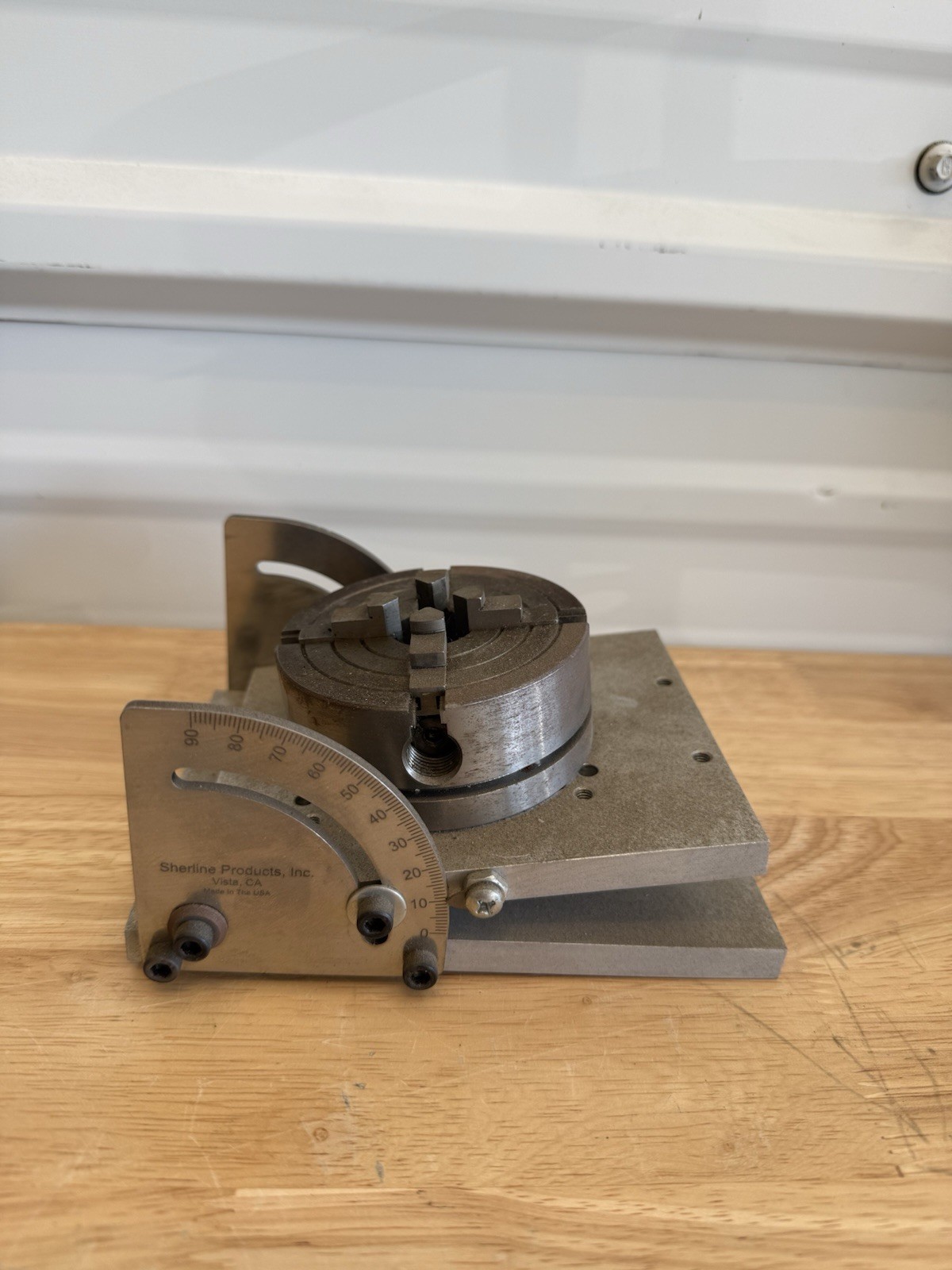 Sherline 3750 Tilting Angle Table Sine Plate for Milling Vise With 4 Jaw Chuck