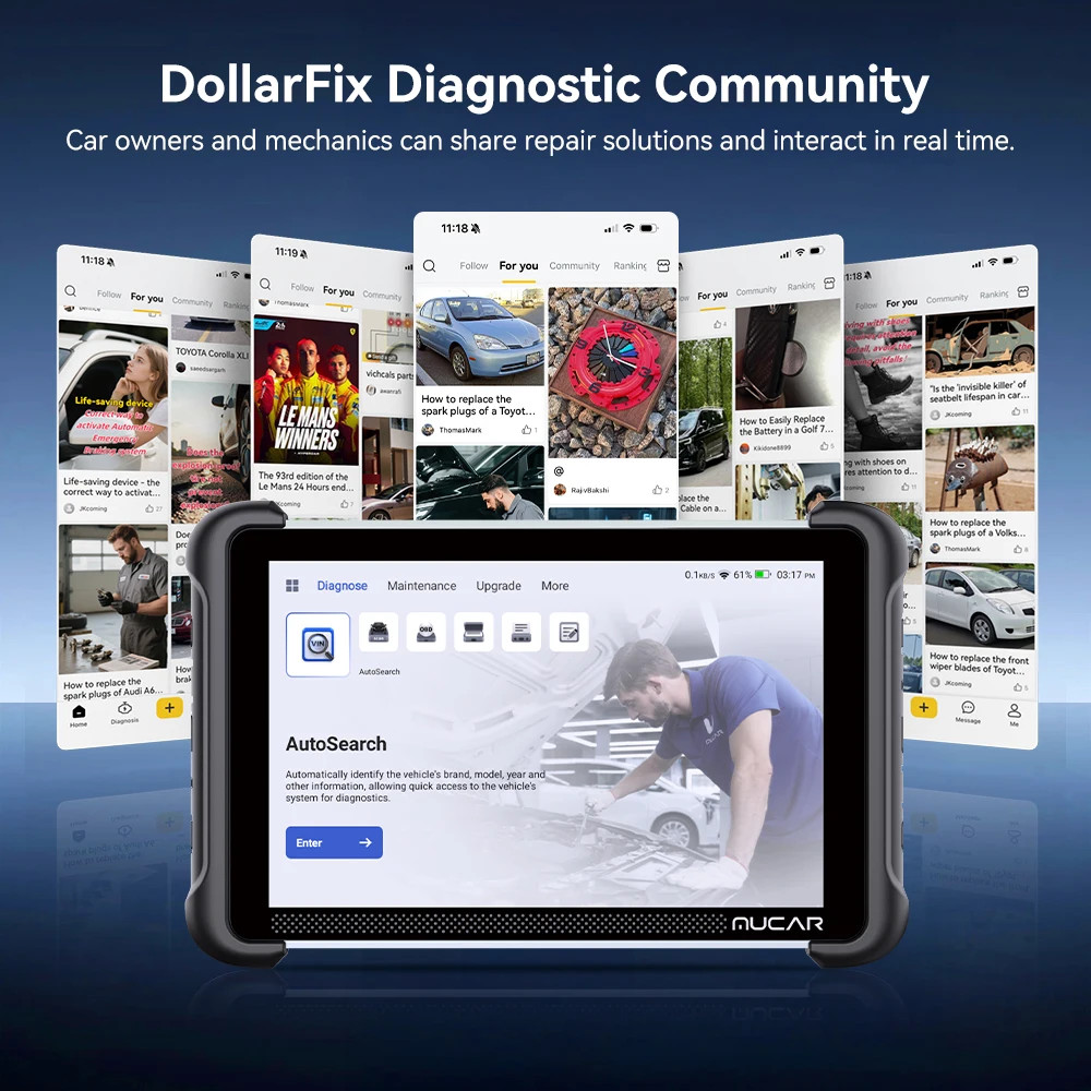 Mucar 892BT Free Update AI Car Diagnostic Tool Bidirectional Scanner 35 Resets