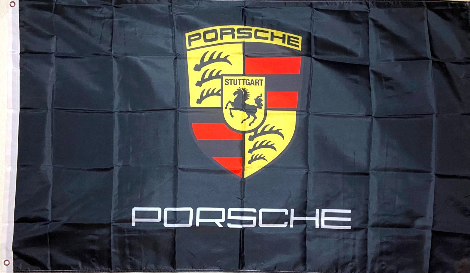 PORSCHE 3x5' FLAG 200D POLY 2-BRASS GROMMETS IN/OUTDOOR-BEST QUALITY-NEW