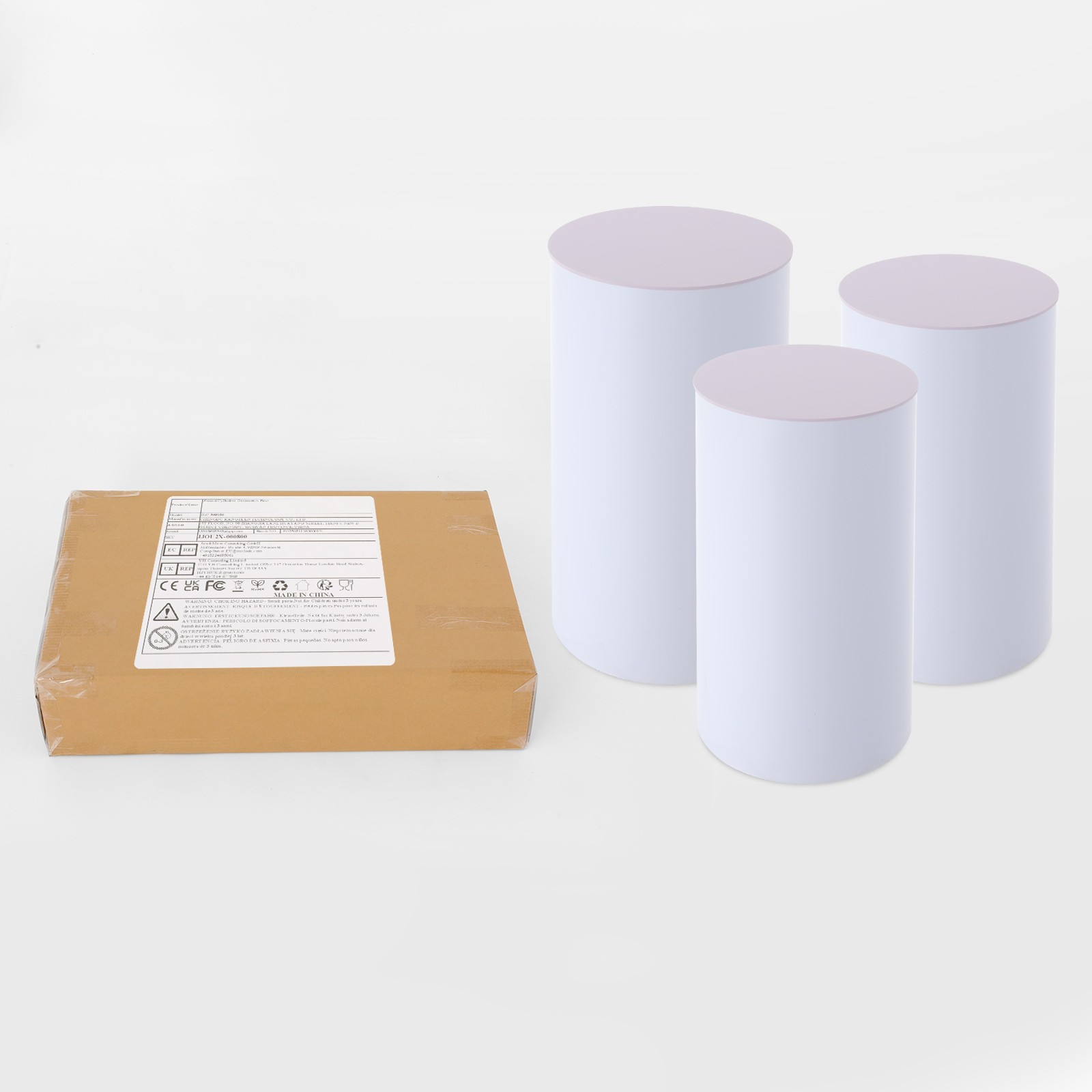 3Pcs Round Cylinder For Decoration& Birthday Parties, Wedding Round Cylinder