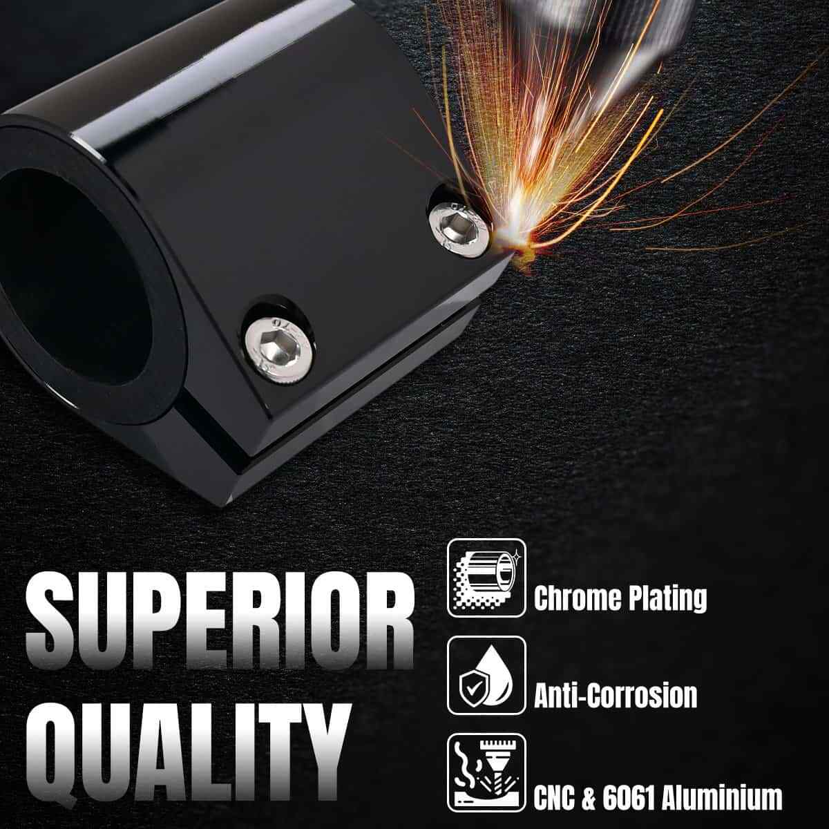 2x High Temp Exhaust Muffler Seal Clamps 1" For Yamaha Banshee 350 87-2006 Black