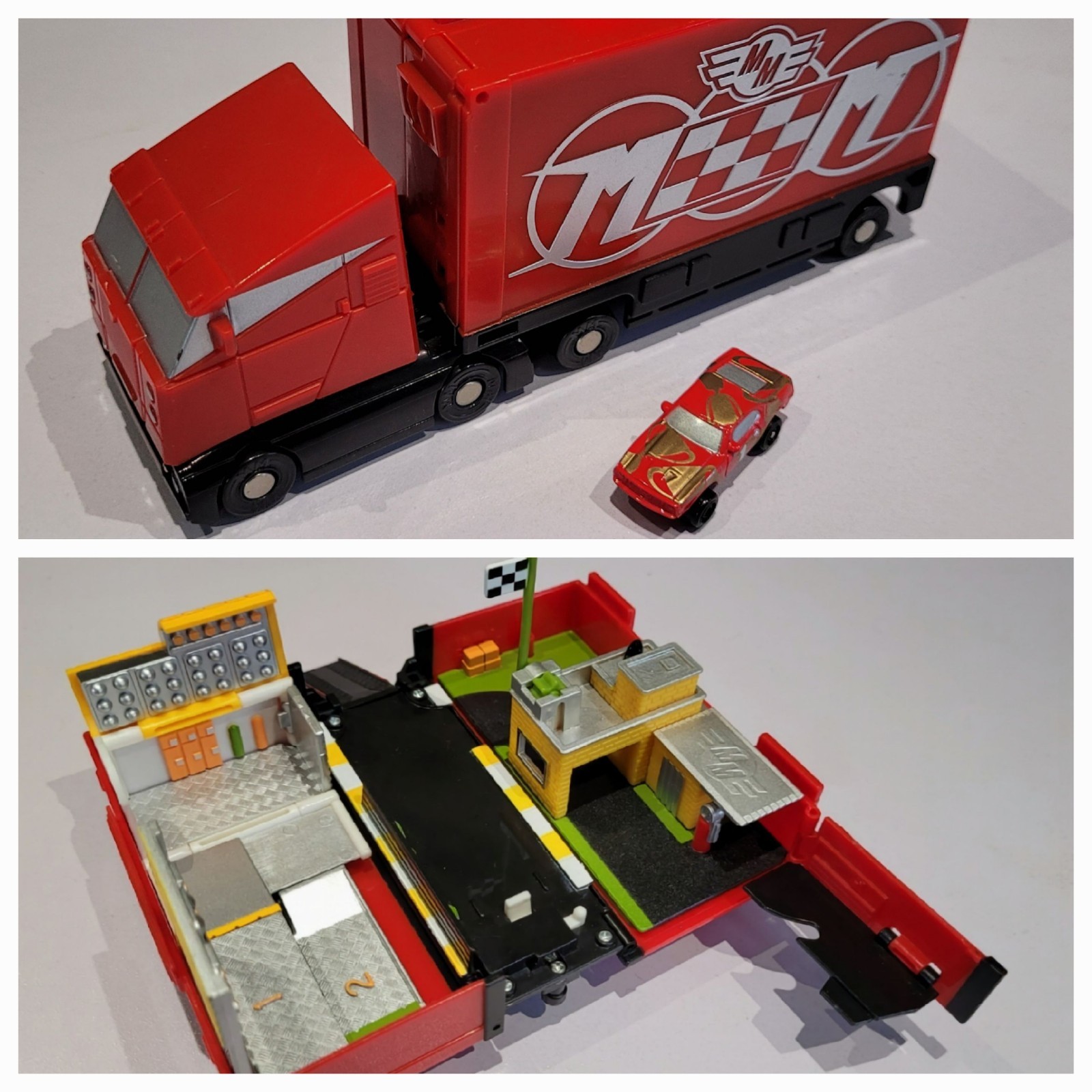 Micromachines 2002 Finish Line Truck Complete With Exclusive Playset Vehicle