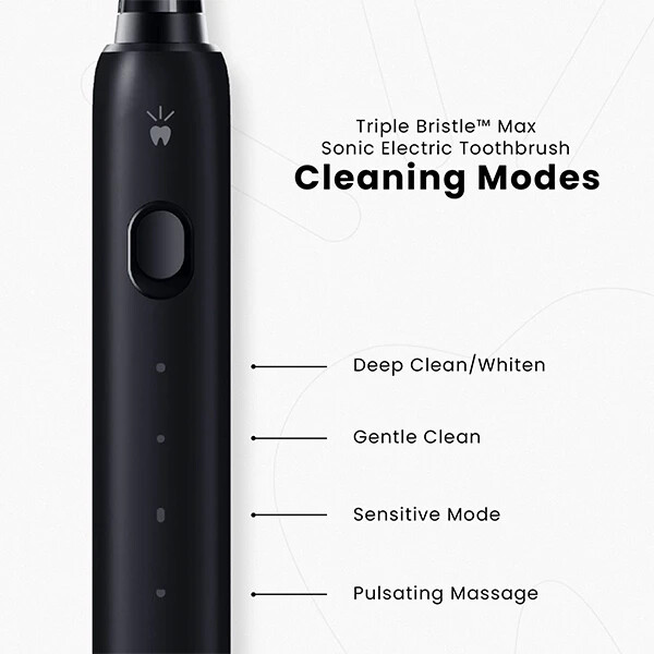 Triple Bristle MAX 3-sided Sonic Electric Toothbrush *OFFICIAL SELLER*