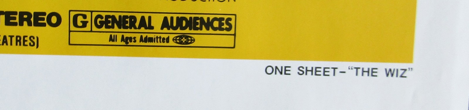 1978 Original Movie Poster 27 X 41 The Wiz One Sheet Printed USA + 8 Lobby Cards