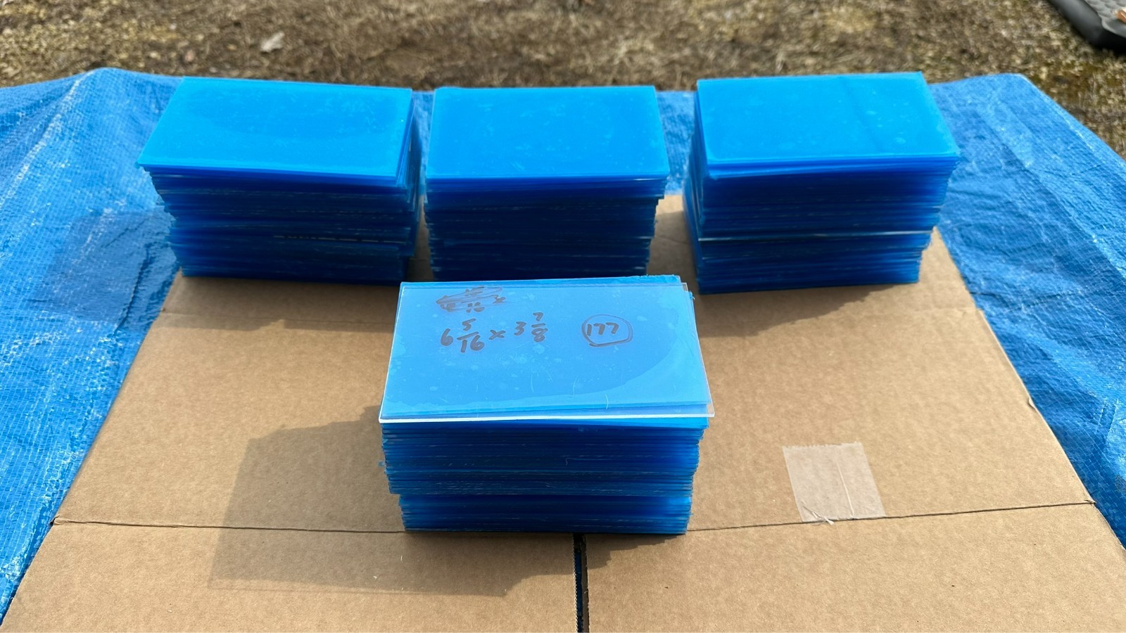 Lot 177 New Sheets of 6-5/16" x 3-7/8"  Acrylic Clear Plexiglass Plexi Small