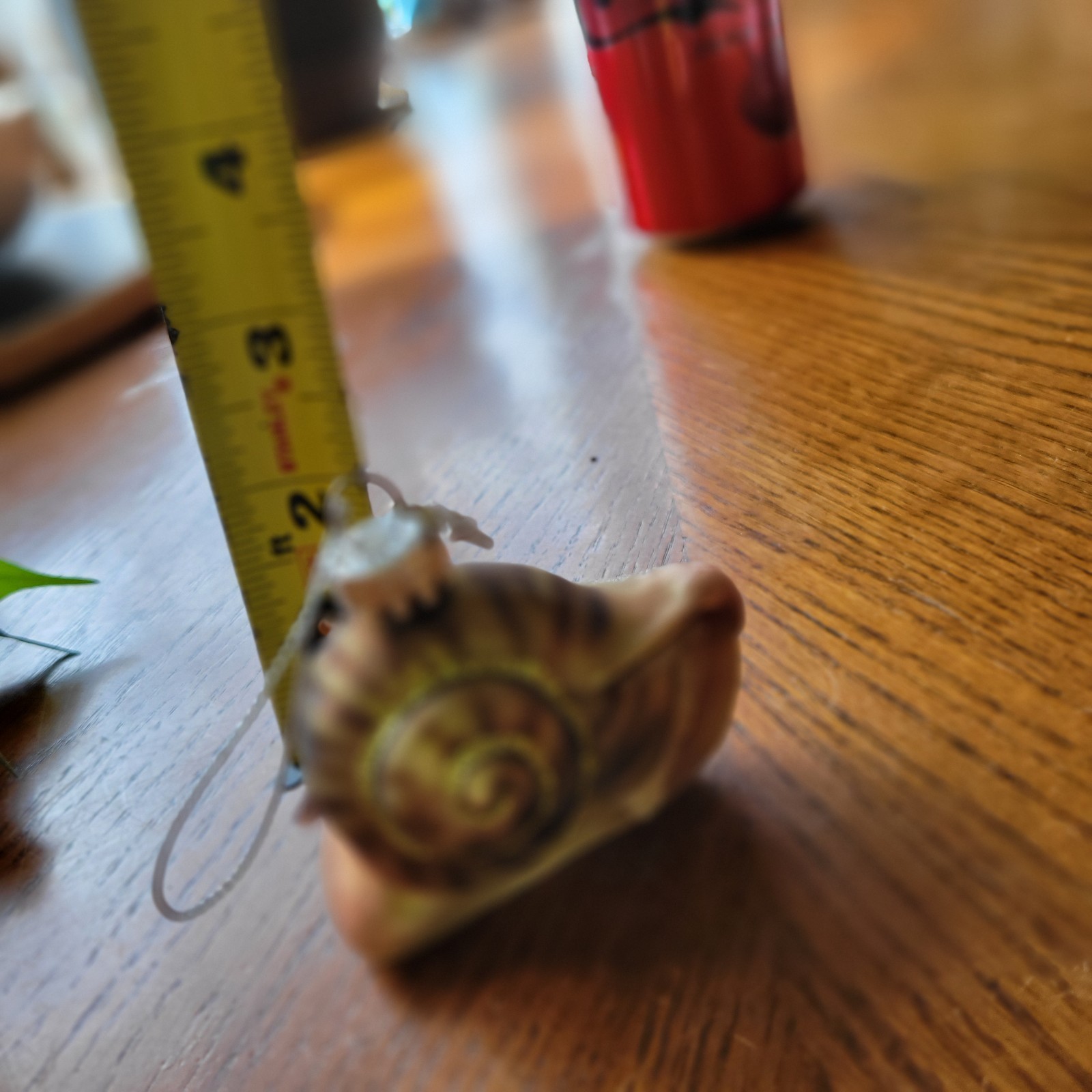 Midwest CBK Glass Brown Green Snail Mollusk Christmas Tree Ornament Glitter