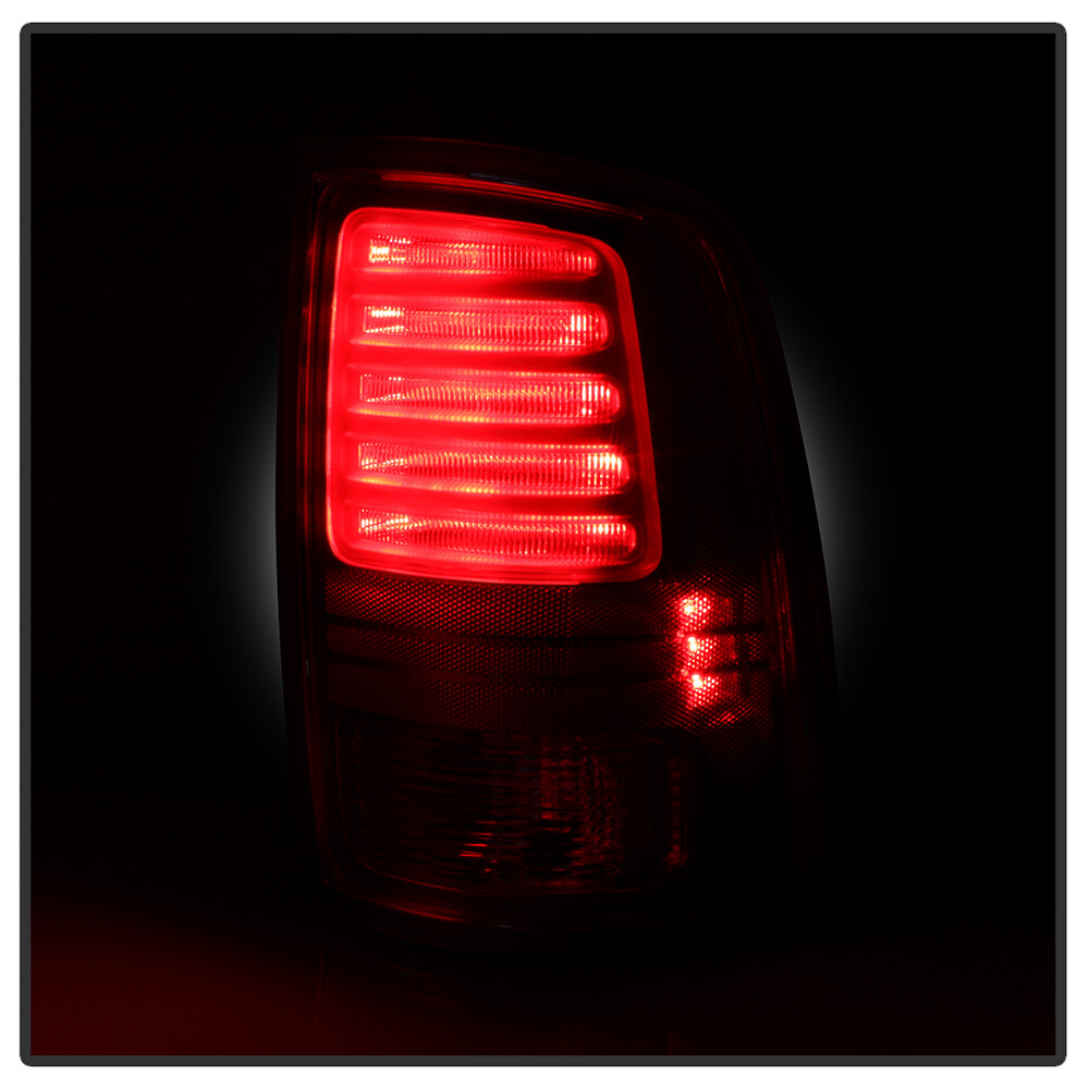 Replacement 2013-2018 Dodge RAM 1500 2500 3500 Chrome/Red LED Tail Lights LH+RH