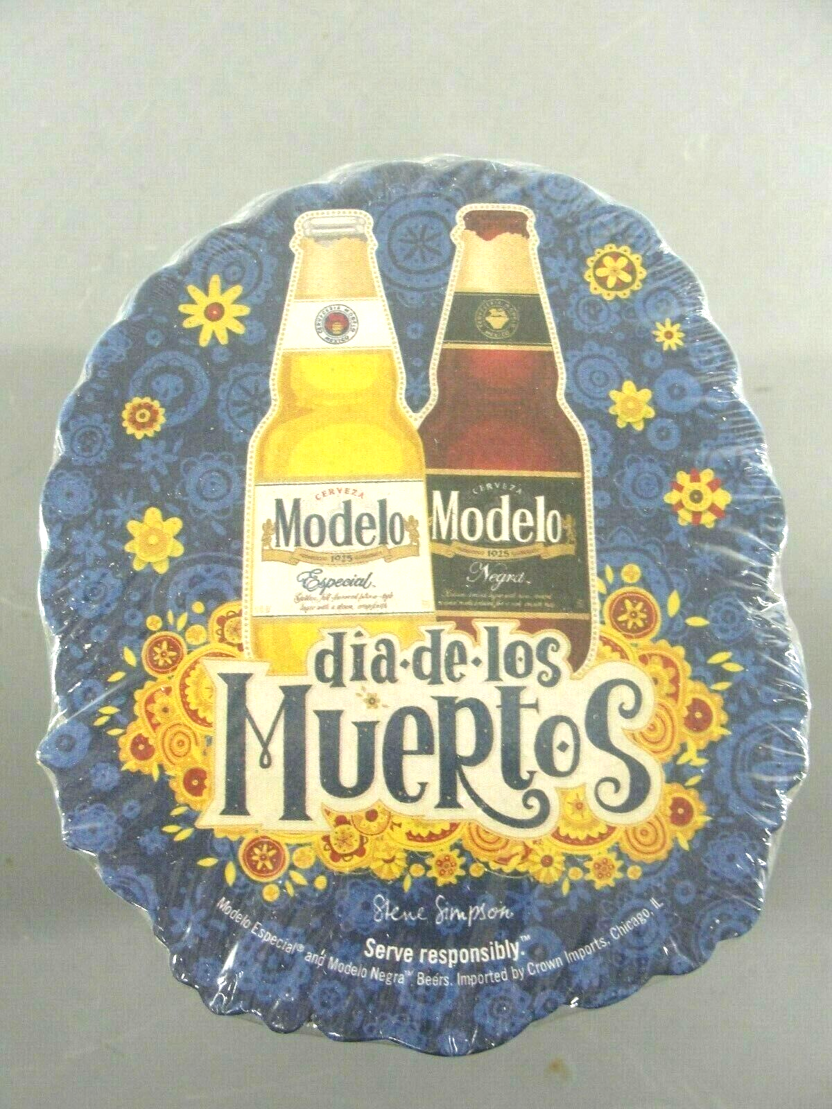 LOT 100 MODELO BEER COASTER SUGAR SKULL DIA DE LOS MUERTOS DAY OF THE DEAD NEW