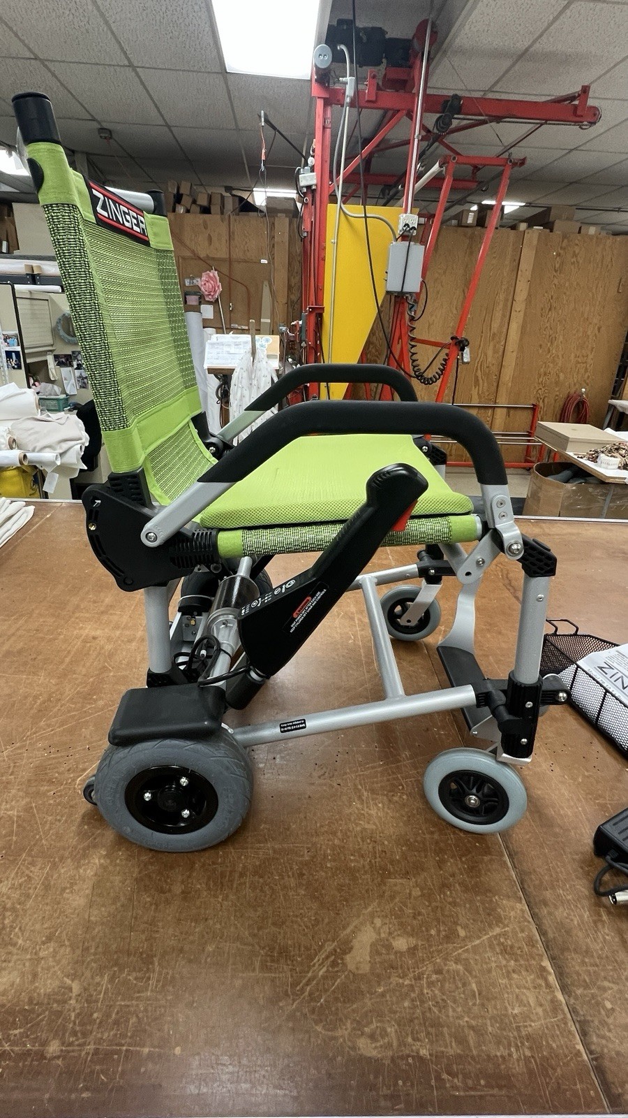 Zinger Foldable Lightweight Electric Power Wheelchair Aluminum - No Battery
