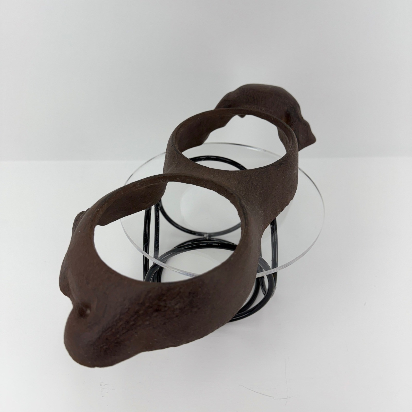 Vintage Cast Iron Dog Feeder Plant Holder Home Garden Cast Iron Sculpture Boho