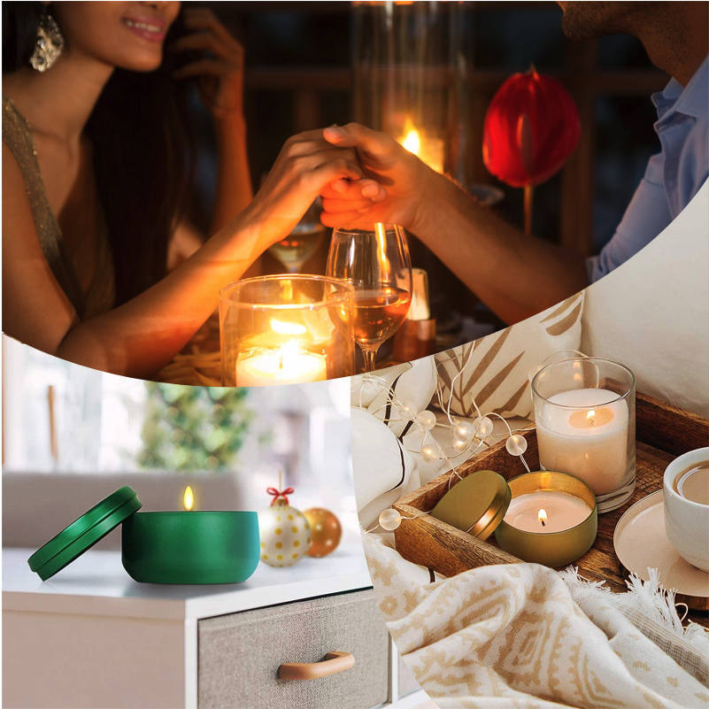 24pack Candle Tins 50ml for DIY Candle Making Empty Round Storage Container Jars