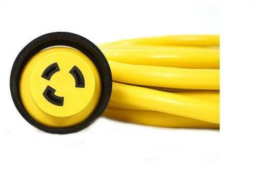 Amp Up Marine Cords 30A 125V Marine Shore Power Boat Cord Cable 50' Yellow 21315