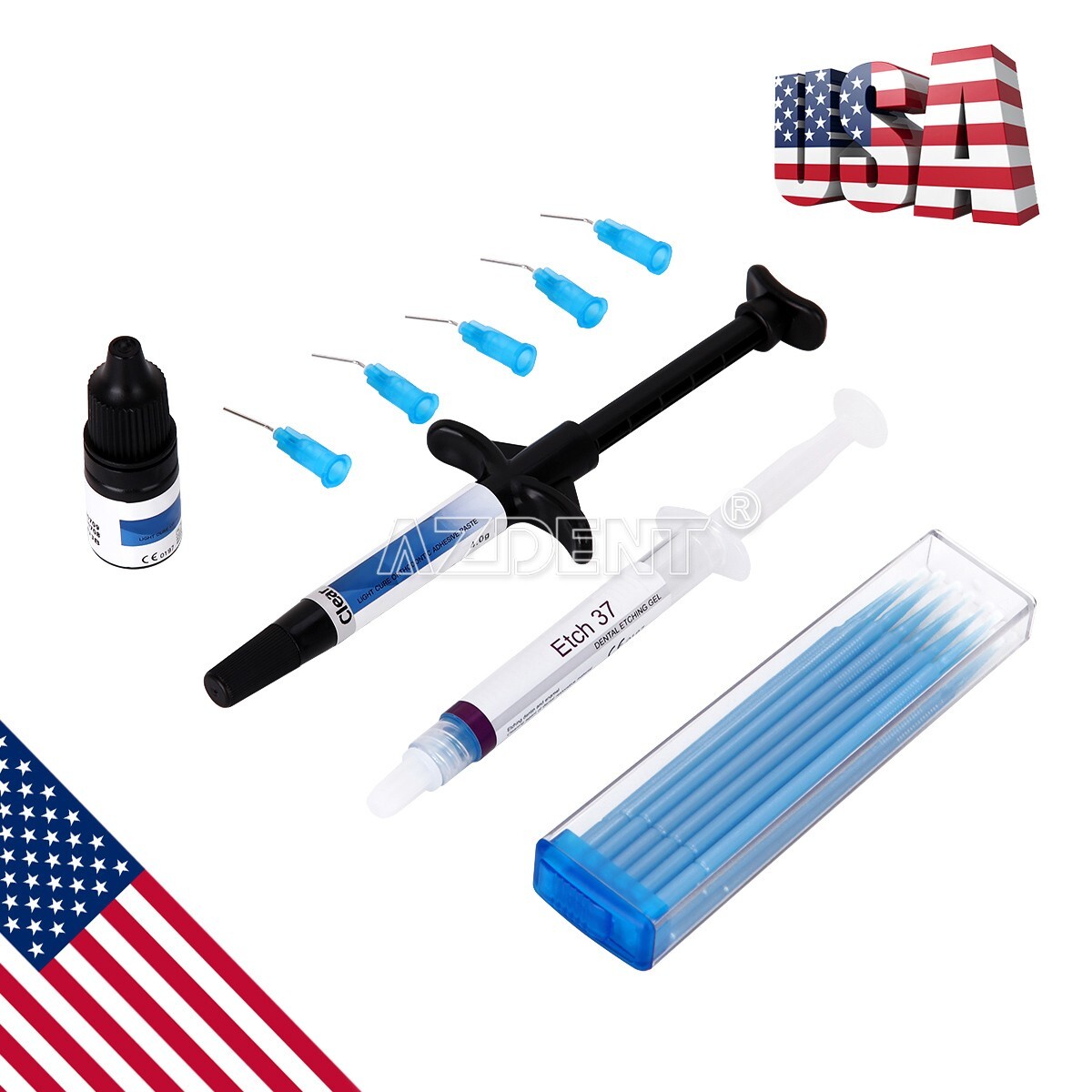 Kit de adhesivo fotosolidificado para ortodoncia dental para Unión de soporte