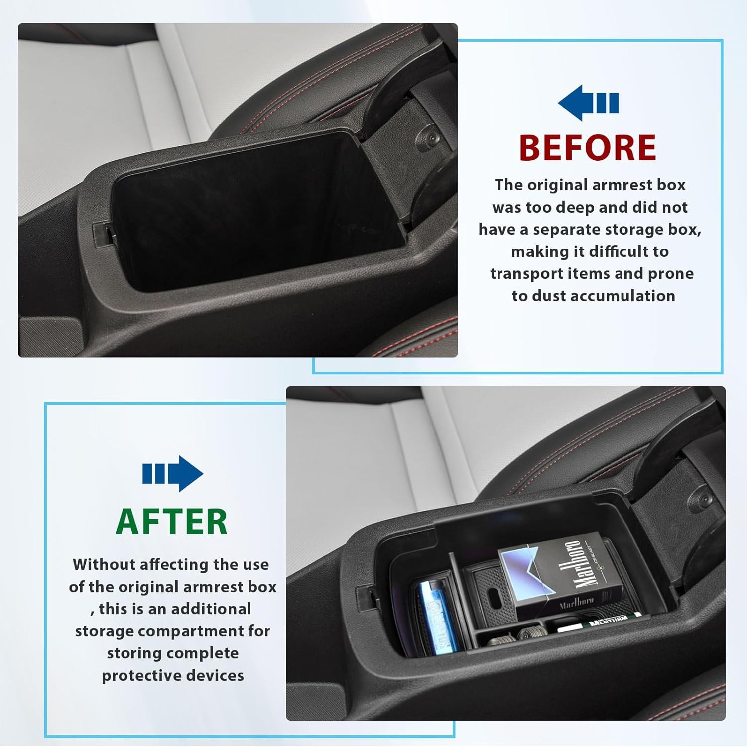 Car Armrest Storage Box Organizer Tray For 2024-2026 Chevy Trax Accessories