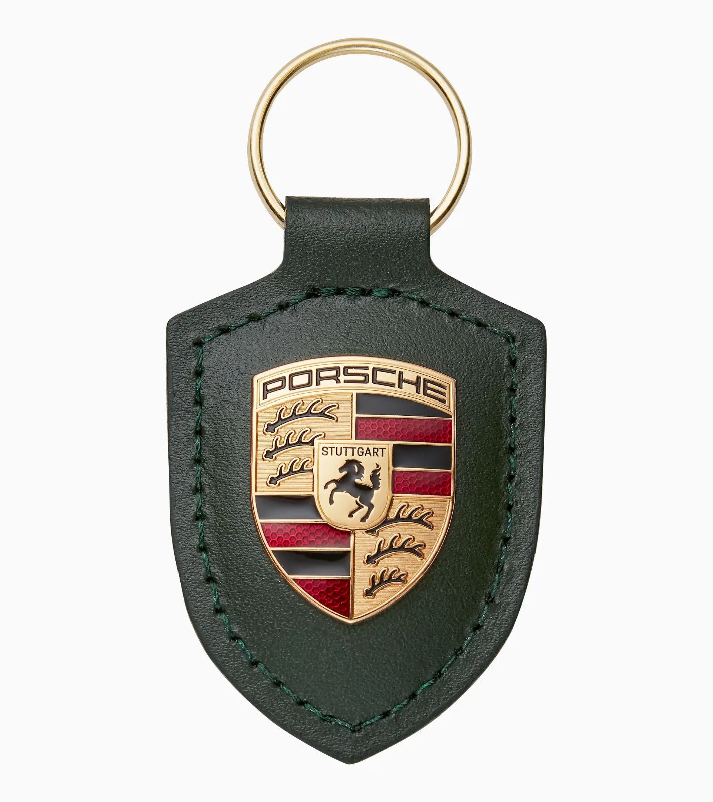 AUTHENTIC PORSCHE KEYCHAIN IN CLASSIC COLOR CREST KEY RING (OEM BRAND NEW)