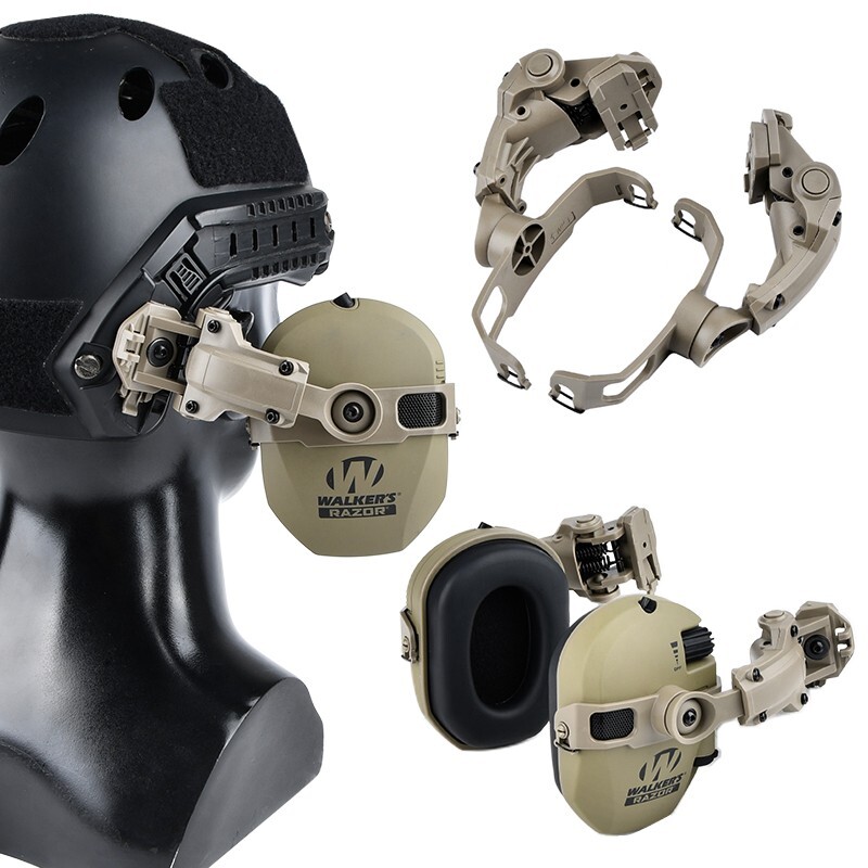 Tactical 360°Rotation Helmet Mount Adapter Headset Bracket FAST Wendy Helmets