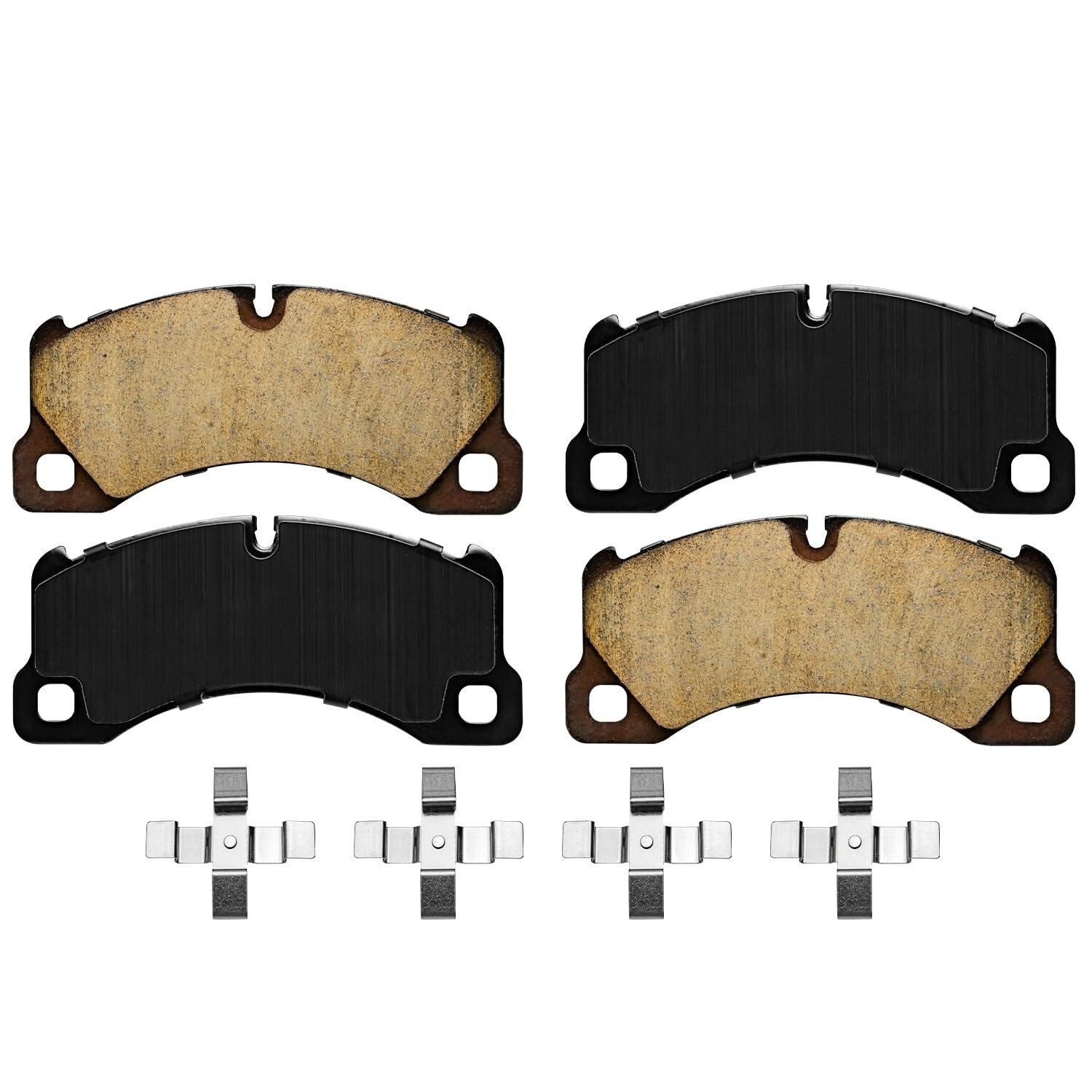Front Rear Ceramic Brake Pads w/ Hardware for Porsche Cayenne Volkswagen Touareg