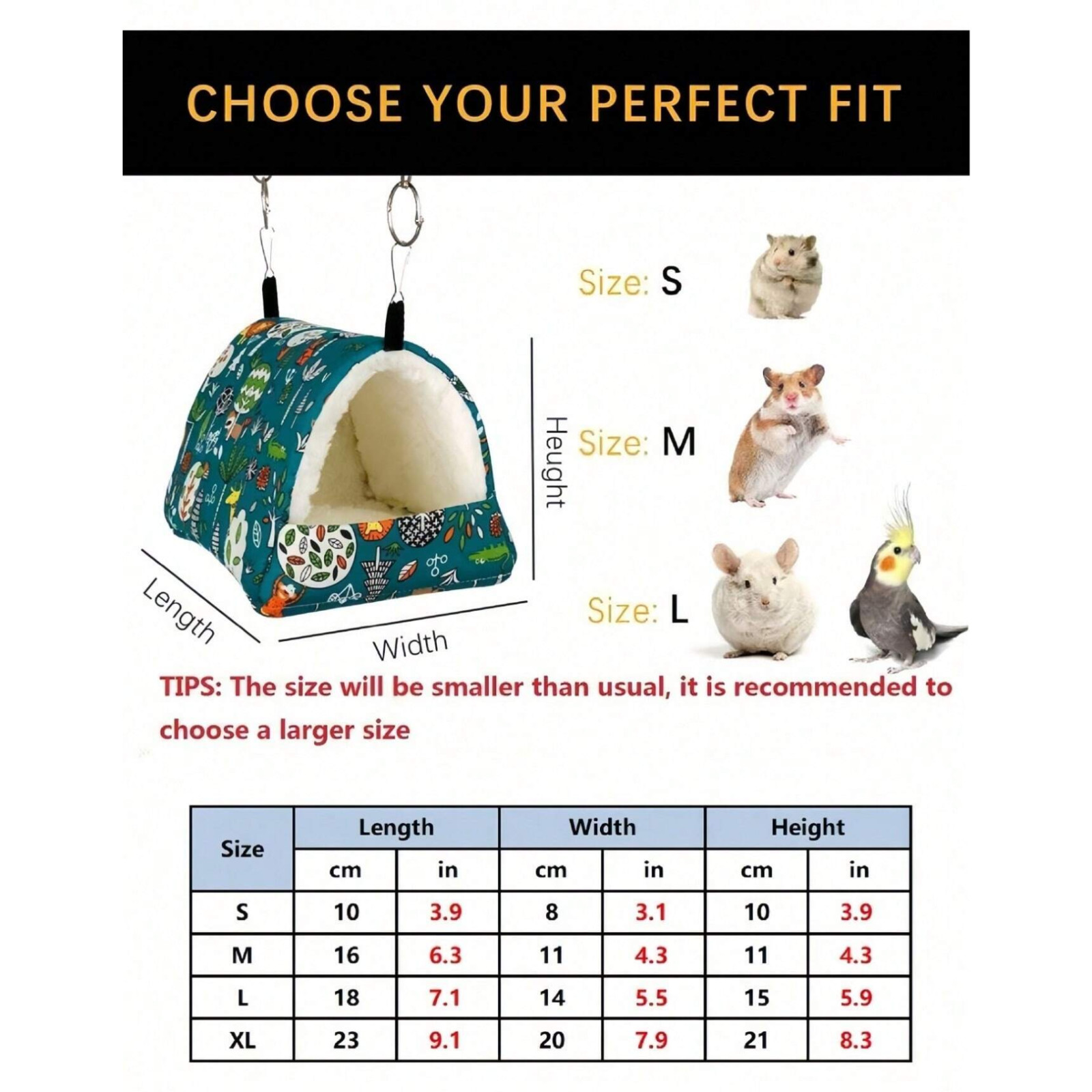 Pet Nest Plush Bird Cave Cage Sleeping Warm Bed Parrort Hammok Cozy Bird House