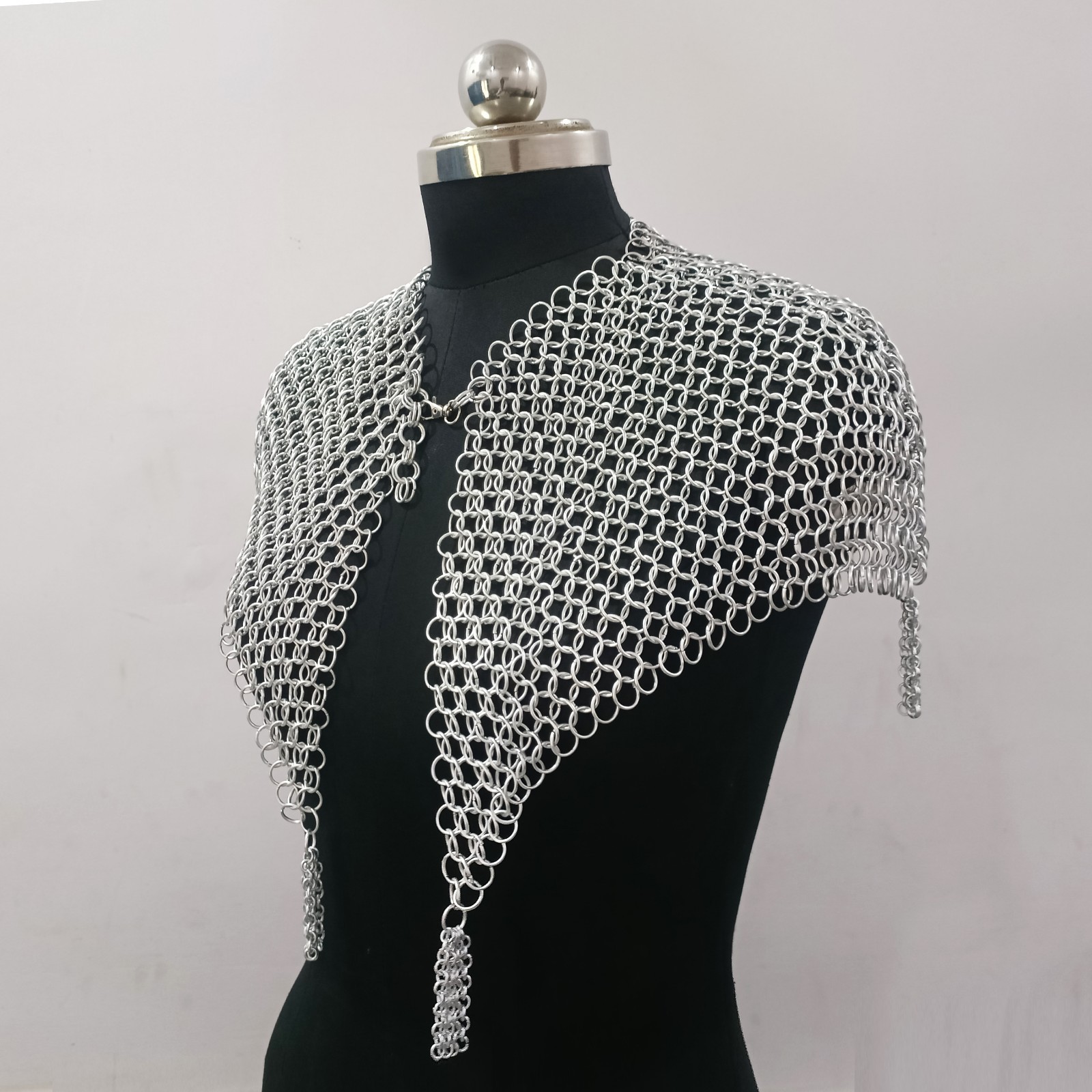 Medieval Chainmail Scarf Aluminum Butted 10mm Ring Handmade Renaissance Costume
