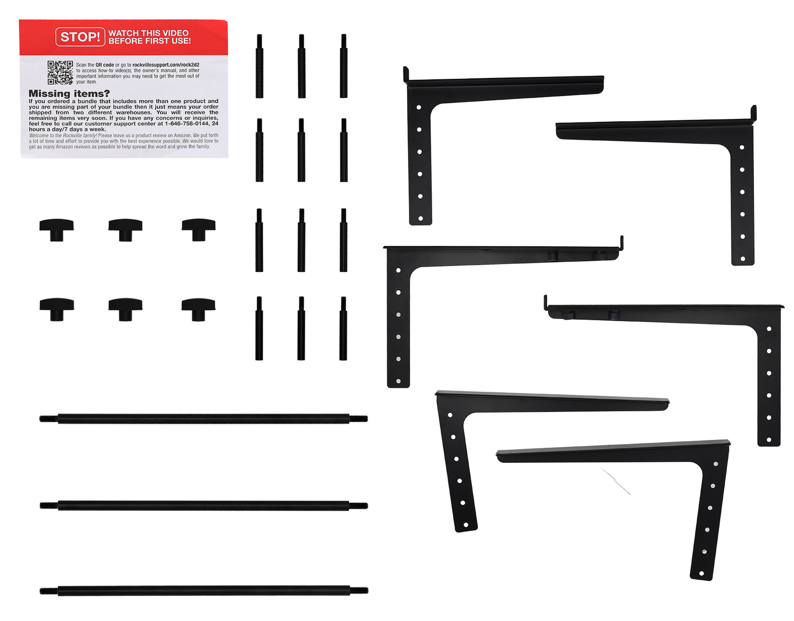 Rockville Rock2d2 Adjustable Dual Shelf DJ Controller Midi Keyboard Laptop Stand