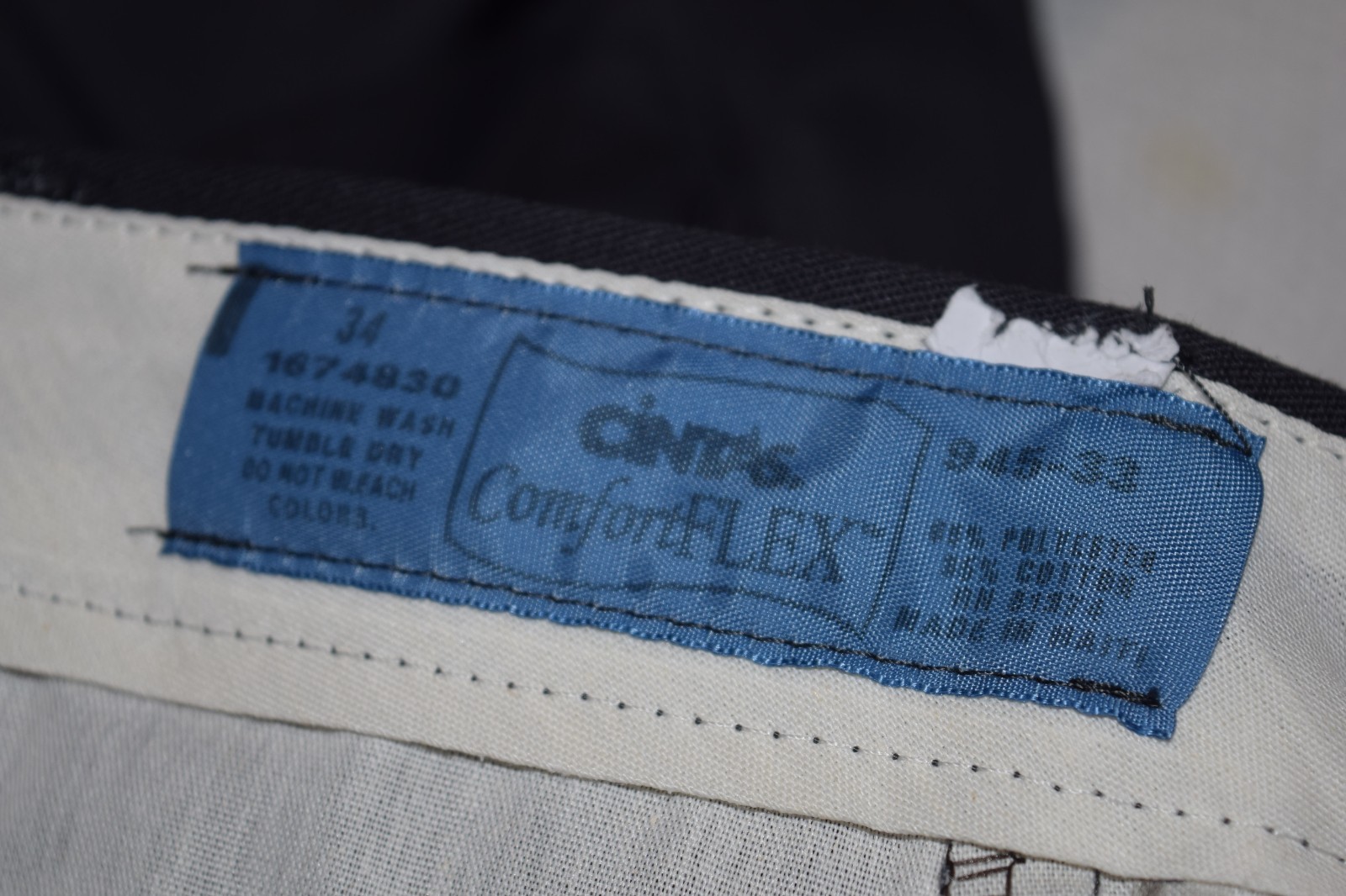 CINTAS COMFORT FLEX CHARCOAL GRAY WORKS PANTS 945-33, 36x32, 34x32