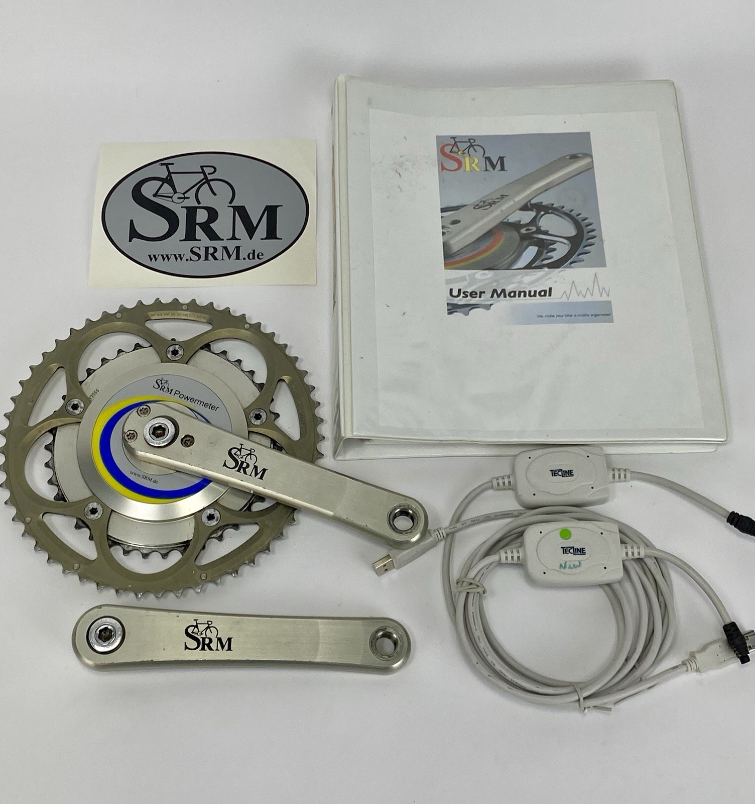 2007 SRM Power Meter Crankset Shimano 172mm Crank Length 130 BCD Retro VTG
