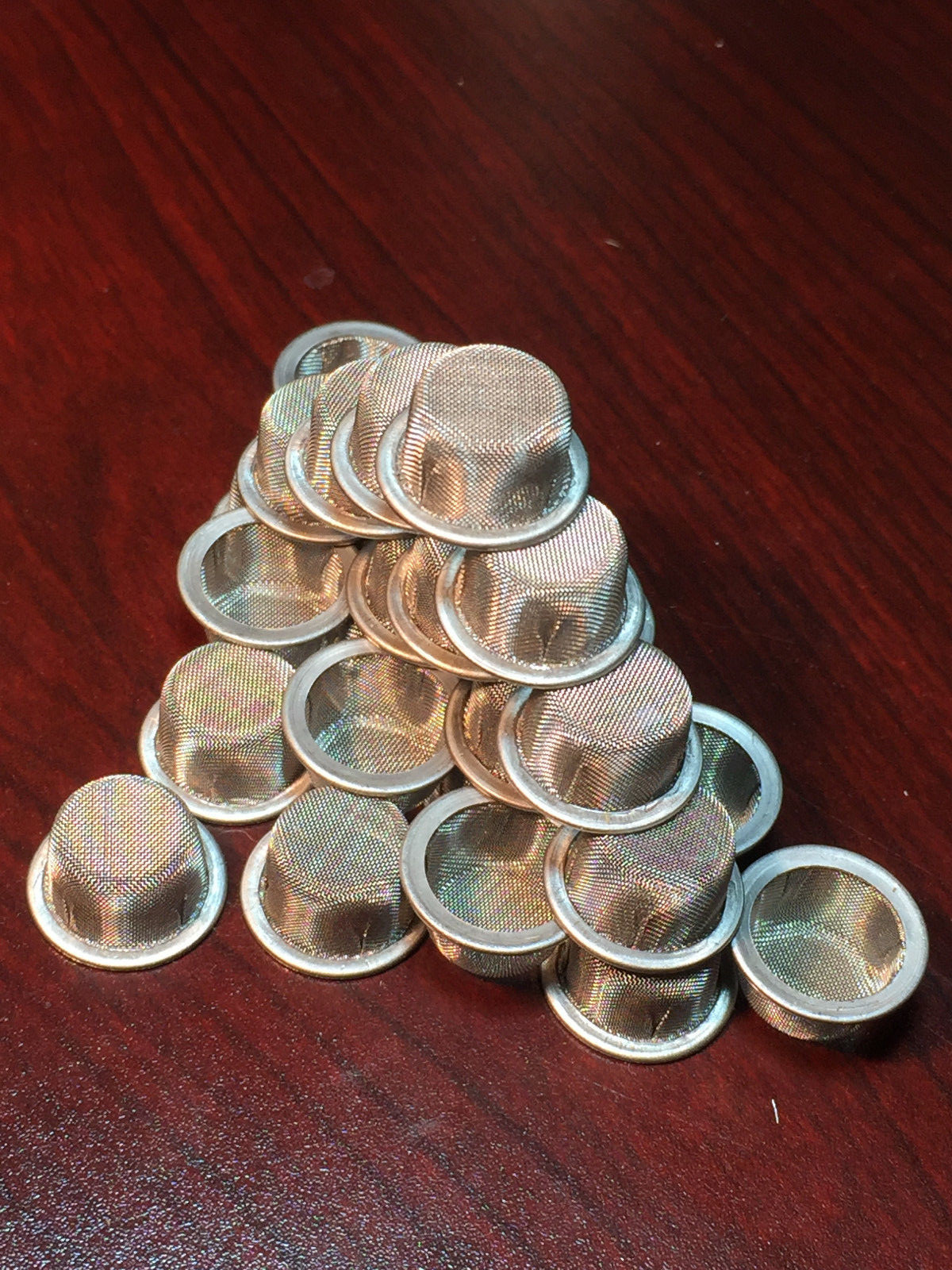 25x Pipe Screen 12mm 1/2" Dome Rim Cup Basket Fine Mesh Bowl Glass Male Slide