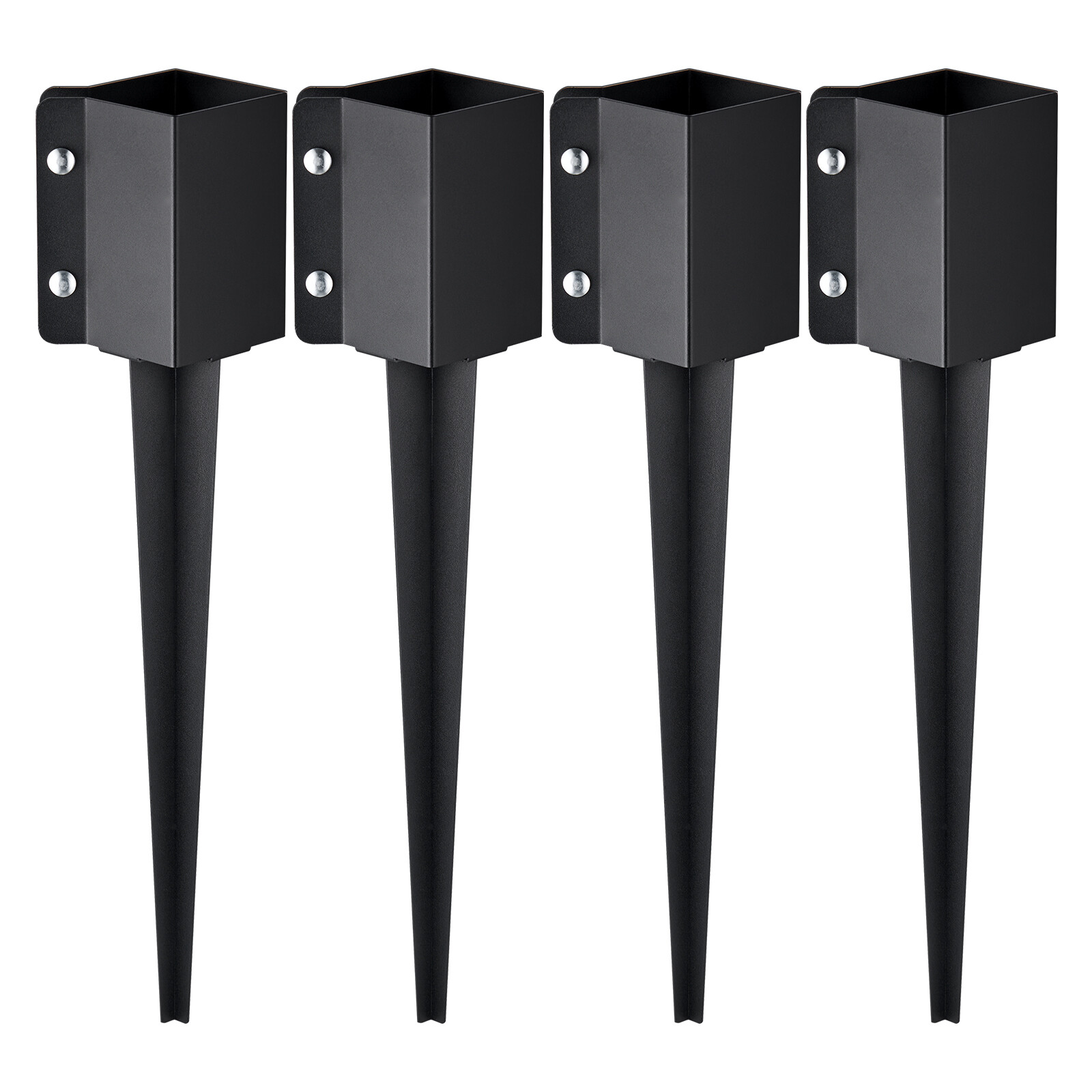 VEVOR Fence Post Anchor Ground Spike 4 Pack 24 x 4 x 4 In Metal Fence Stakes